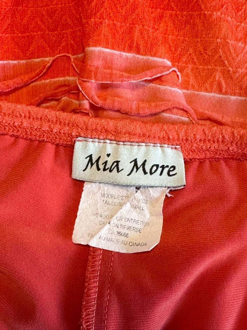 Textured Orange A-Line Women’s Skirt - Picture 7 of 9